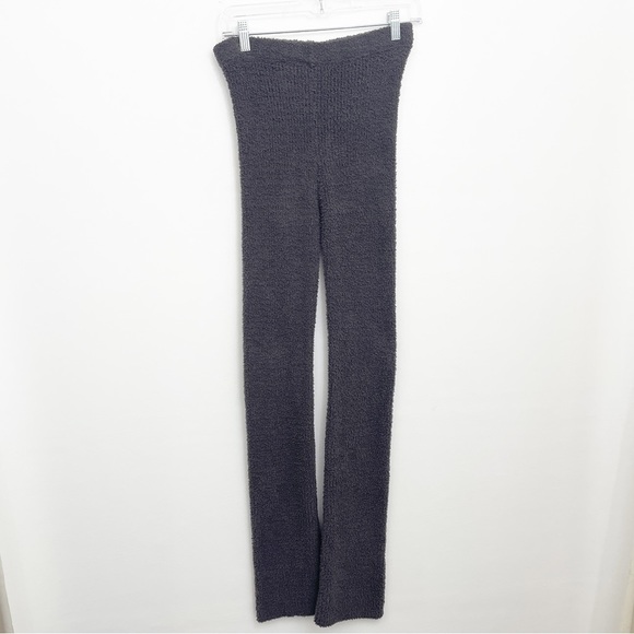 Isalis Fleece Lounge Pants Small Gray Pull-On Elastic Waist Skinny Fitted - Picture 2 of 8